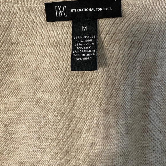 INC International Concept Women’s Cardigan Beige, s M ALSU01932 - Picture 4 of 4